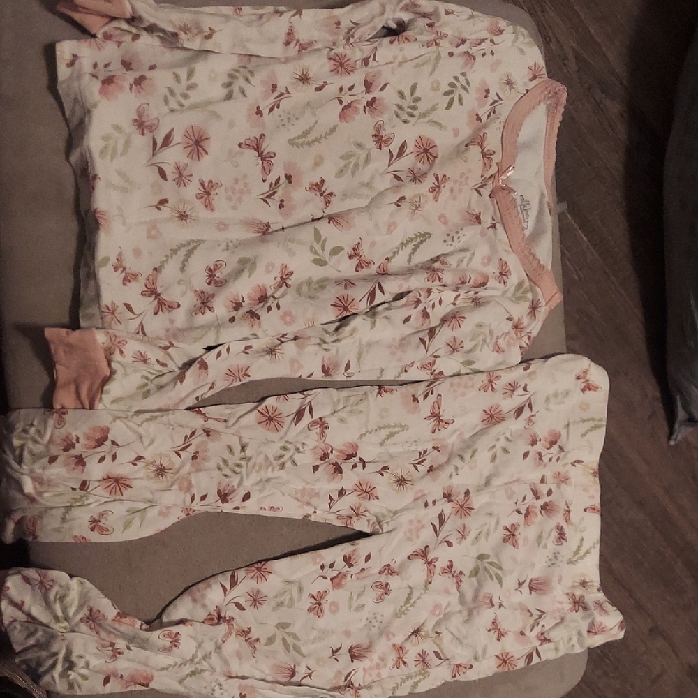 Milkberry Bamboo Pajama Set with Pink Accents